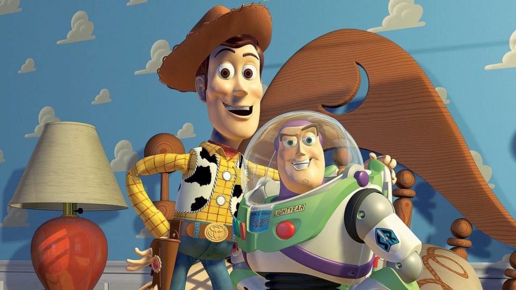 woody and buzz in andy's room