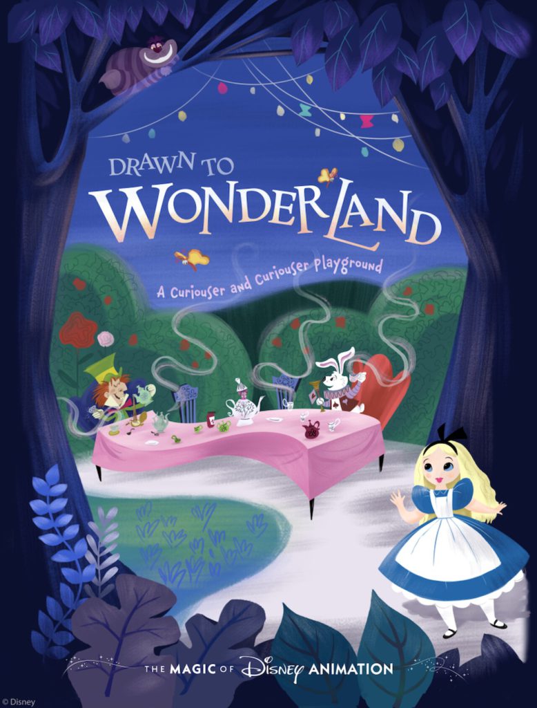 alce in wonderland poster for art of disney animation
