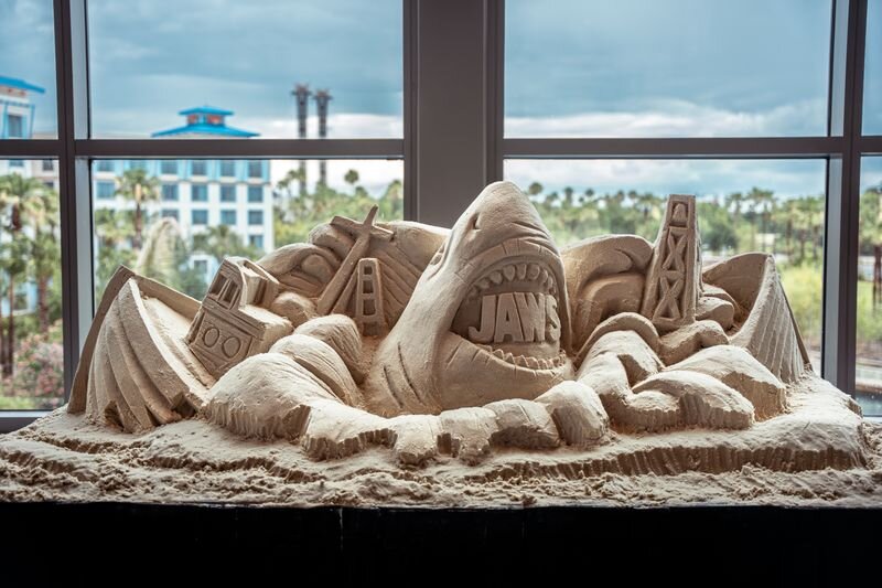 jaws sand sculpture